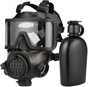 MIRA SAFETY CM-8M Full-Face CBRN Gas Mask W/Canteen - Reusable Survival Nuclear Chemical Respirator for Prepper Gear and Supplies - Best Particulate Protection for Disaster, Tactical, & General Use