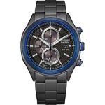 Citizen Eco-Drive Weekender Chronograph Men's Watch, Stainless Steel, Black (Model: CA0438-52E)