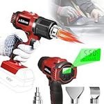 Cordless Heat Gun for Milwaukee M18 18V Battery, 350W 122℉-1022℉ Fast Heating Soldering Hot Air Gun with LCD Digital Display for Shrink Tubing, PVC Wrap, Crafts, Car Wiring (No Battery)