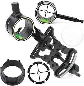 Single Pin Bow Sight Compound Bow Sights with 4X 6X 8X Magnifier Lens 1 Pin Bow Sight Archery Hunting Sighting Suitable for Right Handed Archers (4X Lens Bow Sight)