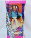 Special Edition Barbie 1993 Dolls of the World 12 Inch Doll Collection - Second Edition Native American Barbie Doll with Native American Dress, Boots, Ring, Earrings, Brush and Doll Stand