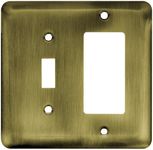 Franklin Brass 64365 Stamped Steel Round Single Toggle Switch/Decorator Wall Plate / Switch Plate / Cover, Antique Brass