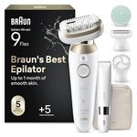Braun Silk·épil 9 Flex Epilator for Women, 9-481 3D, Gold - SkinSpa All-in-One Set, 360° Flexible Head, Wet & Dry Hair Removal, Body Trimmer, Lasting Smooth Skin