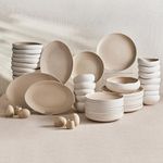 Karaca Streamline Cupid New Bone Dinnerware Set 59 Pieces for 12 Persons, New Bone, Service Set, Dinnerware Service, Tableware, Special Diner, Modern Design