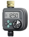 RAINPOINT Sprinkler Timer with 3 Different Programs, Waterproof Hose Timer Brass Inlet, Water Timer with Rain Delay/Manual/Automatic Irrigation Timer System, 1 Outlet