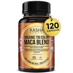 New! KASHA Nutrition Organic Tri Color Maca Root DHE 3000 mg (750 mg 4:1 extract) with Bioperine per Capsule (120 Caps) - Black, Red, and Yellow Maca Root Powder for Men, Women and All Genders | Proudly Canadian | 4 Month Supply. Non-GMO, Vegan, Gluten Free, Soy Free, Vegetarian