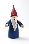 Seiffener Volkskunst German Incense Smoker gnome Blue, Height 16 cm / 6 inch, Original Erzgebirge by Seiffener Volkskunst SV 12301/2