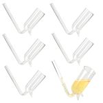 G Francis Champagne Shooter Plastic Flute Set - 6 Pack with Built In Stands - 5.7oz Reusable Champagne Bongs for Party Favor Champagne Glasses