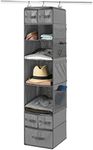 ZOBER Closet Organizers - 9 Shelves with 5 Drawers for Storage and Organization - Hanging Closet Organizer with Foldable Cube Storage Bins