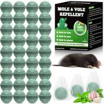 Peppermint Oil Mole Repellent - 24 Pcs Rat Deterrent Outdoor with Bag for Easy Hanging, Long Lasting Pest Deterrents Balls Dark Green for Gardens, Lawns & Yards
