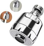 DHRUSIMI 360° Swivel Faucet Tap, Sink Faucet Aerator, Water Aerator, Water Saving Tap Head Connector, Faucet Filter Tap Spray Nozzle for Bathroom, Kitchen, Sink (Short)