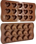 Onlineforu Ltd Heart Jelly Mould Silicone Moulds Wax Melt Moulds Shape Silicone Chocolate Cake Jelly Candy Mould E. (15 Heart Mould) - (1)