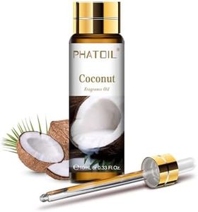 PHATOIL Huile Essentielle Noix de Coco 10 ml, Huile Essentielle pour Diffuseur, Huile Parfumée de Coco pour Aromathérapie, Humidificateur, Bougies