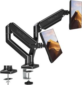 Softline Pro SP HMS2 Dual Monitor Mount Fits 13 to 32 Inch Computer Screen, Dual Monitor Arm Hold up to 9 Kg Each, Full Motion Monitor Desk Mounts for 2 Monitors, Gas Spring Monitor Stand, VESA Mount