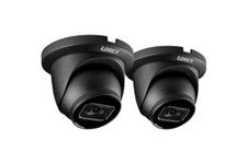 Lorex 4K 8MP IP Metal Dome PoE Wired Security Camera – Indoor/Outdoor IP67 Weatherproof, Color Night Vision, Long-Range IR, Smart Motion Detection (Person/Vehicle) & Listen-in Audio (2-Pack Black)