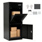 IRONMAX Package Delivery Boxes for Outside, Heavy Duty Galvanized Steel Parcel Drop Box with Mail Slot, Lockable Anti-Theft Secure Package Box, Weatherproof Outdoor Mailbox for Porch, Driveway & Home