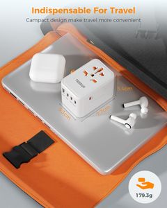 TESSAN 65W Universal Travel Adapter – 4 USB-C, 1 USB-A, Worldwide Plug