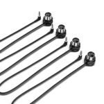 CME TRS MIDI Cable 4-Pack - TRS Type A (3.5mm - 1/8”) to 5-pin DIN, 1FT / 30CM, Low-Profile - Right Angle Ultra-Thin Plugs for Compact Spaces - Ideal for Synths & Pedalboards