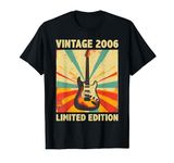 18 Years Old Gift Vintage 2006 Guitar Lover 18th Birthday T-Shirt