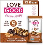 Love Good Protein Bars | Plant-Based Keto Snack | Low Sugar, Low Carb & Gluten Free | Chewy Nutty Peanut Chocolatey - 12 Pack