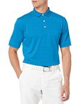 Callaway Men's Basic Short Sleeve Opti-Vent Open Mesh Polo Golf Shirt, Medium Blue, 3X-Large