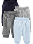 Simple Joys by Carter's Boys' 4-Pack Fleece Pants, Heather Grey/Navy/Light Blue, 18 Months