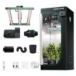 MARS HYDRO FC1500 Smart Grow Tent Kit Complete System with WiFi iController,150W App/Dimming Grow Light, 2x2ft Reflective Mylar 1680D Canvas Grow Tent, with 4inch Automatic Ventilation System