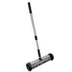 Master Magnetics Magnet Sweeper Mini Push-Type with Release, 13-Inch Sweeping Width, Telescoping Handle, 1 Each