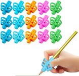 HILELIFE Pencil Grips for Children - 15 Pack Pencil Grips for Kids Handwriting, Ergonomic Writing Training Aid Correction Silicon Gel Pencil Grip for Children Preschoolers