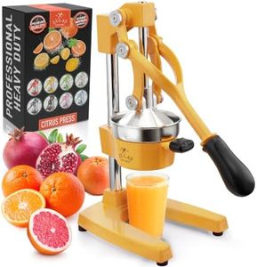 Zulay Kitchen Cast Iron Juicer - Heavy Duty Manual Juicer with Detachable Strainers for Easy Cleaning, Orange Juice Press for Citrus Fruits, Perfect for Bartenders, Juice Lovers & Health Enthusiasts