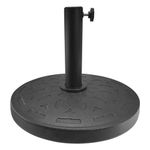 T&Jero 26 lb Round Heavy Duty Patio Market Table Umbrella Base Stand Pre-Filled for Outdoor, Black