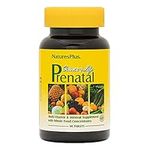 NaturesPlus Source of Life Prenatal Multi - One a Day Plant Based Prenatal Multivitamin with Iron, Methyl Folate and Probiotics - Vegetarian, Gluten Free - 90 Tablets