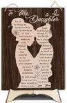 To My Daughter from Mom Plaque Sign, Mothers Day Gifts Daughter, I Love You Daughter Gift from Mom, Sentimental Gifts for Daughters from Mothers, Daughter Gifts, Birthday Gifts for Daughter