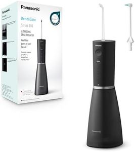 Panasonic Series 800 Ultrasonic Oral Irrigator EW-DJ86-K511, Water Flosser for Teeth, 200ml, 1 Ultrasonic & 1 Orthodontic Nozzle, 5 Pressure Settings, Travel Accessory, USB-C Charging, Black