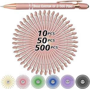 Personalized Pens in Bulk,Custom 2 Pcs to 500 Pcs bulk pens,Customized Click Ink Pens is a Promotional Items with Your Logo