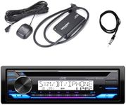 Kenwood Marine Boat Yacht Bluetooth USB AUX Audio Stereo Receiver Bundle Combo with SiriusXM SXV300v1 Satellite Radio Tuner Kit, Enrock 22" AM/FM Radio Antenna