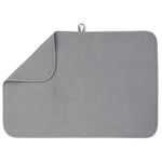 Bellemain XXL Dish Mat 24" x 17" (Largest MAT) Microfiber Dish Drying Mat, Super Absorbent (Gray)