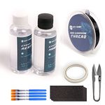 OJY&DOIIIY Fishing Rod Repair Kit, Rod Building Kit and Supplies Including Fishing Rod Epoxy Glue 2 oz,Wrapping Thread and Clipper,Masking Tape