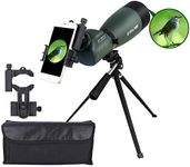 ESSLNB Spotting Scope 25-75X70 Spotter Scope with Tripod Phone Adapter and Bag 100% Waterproof BAK4 Fully Multi-coated Porro Prism for Target Shooting Birdwatching