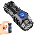 Okdance Three-Eyed Monster Mini Flashlight Super Power Mini Torch High Lumens Waterproof Portable Pocket Torch Rechargeable for Outdoor Hiking Camping(1PCS)