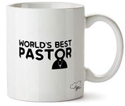 Hippowarehouse World's Best Pastor Printed Mug Cup Ceramic 10oz