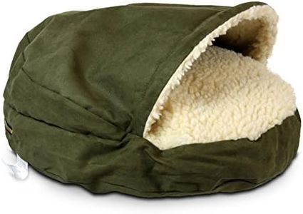 Snoozer Luxury Orthopedic Cozy Cave Pet Bed, Large, Olive