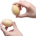 2 Pcs Natural Wood Egg Shaker Musical Percussion Instrument