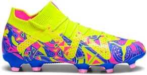 PUMA Mens Future Ultimate Energy Firm Ground/Ag Soccer Cleats Cleated, Firm Ground - Blue, Ultra Blue/Yellow Alert/Luminous Pink, 8