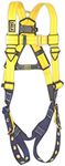 3M DBI-SALA Delta 1102000 Vest Style Harness, Back D-Ring, Tongue Buckle Leg Straps, Universal, Navy/Yellow