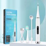 Electric Tooth Cleaning Instrument, 5 Modes Cordless Teeth Cleaner & Oral Irrigator Combo, Protect Your Dental Health (White)