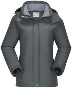 CAMEL CROWN Women's Ski Jacket Thicken Winter Snow Coat Warm Fleece Mountain Waterproof Female Jacket Hooded Windbreaker Grey XL