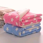 BRANDONN New Born All Season Ultrasoft Baby Blanket for Babies (Pink/Blue) Pack of 2, Fur & Sherpa, lightweight