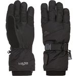 Trespass Ergon II Adults Waterproof Ski Gloves in Grey & Black with Nose Wipe
