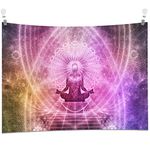 Meditation Tapestry, Yoga Wall Tapestry Mandala Hippie Tapestry for Bedroom, Hippie Lotus Spiritual Tapestries for Living Room Home Decor 30'' × 40''